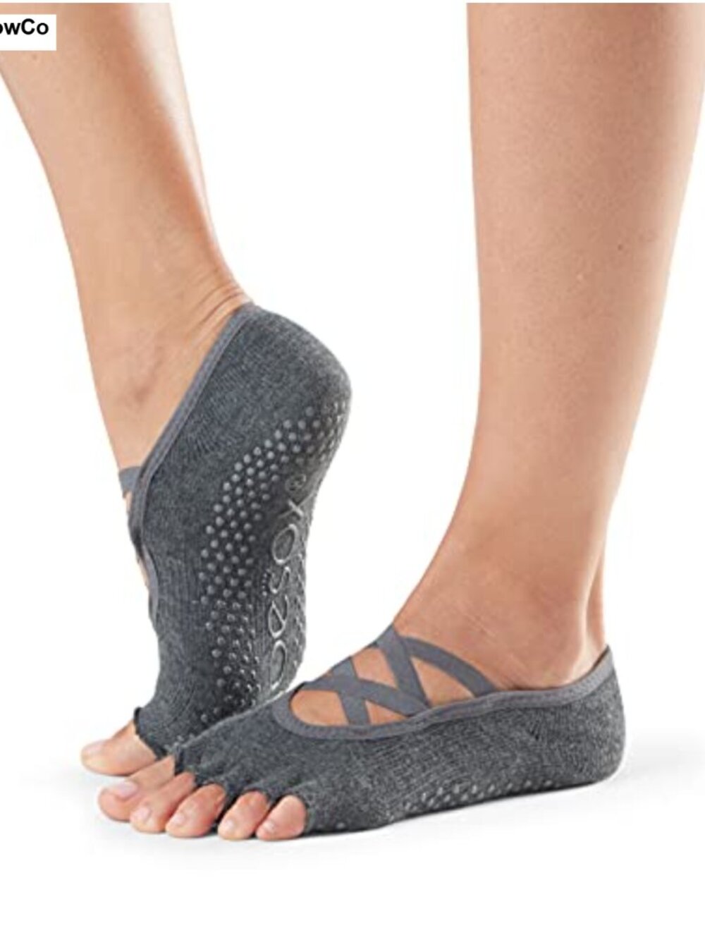 Non-Slip Toe Grip Socks for Yoga, Pilates, Gym - Open Toe Women's